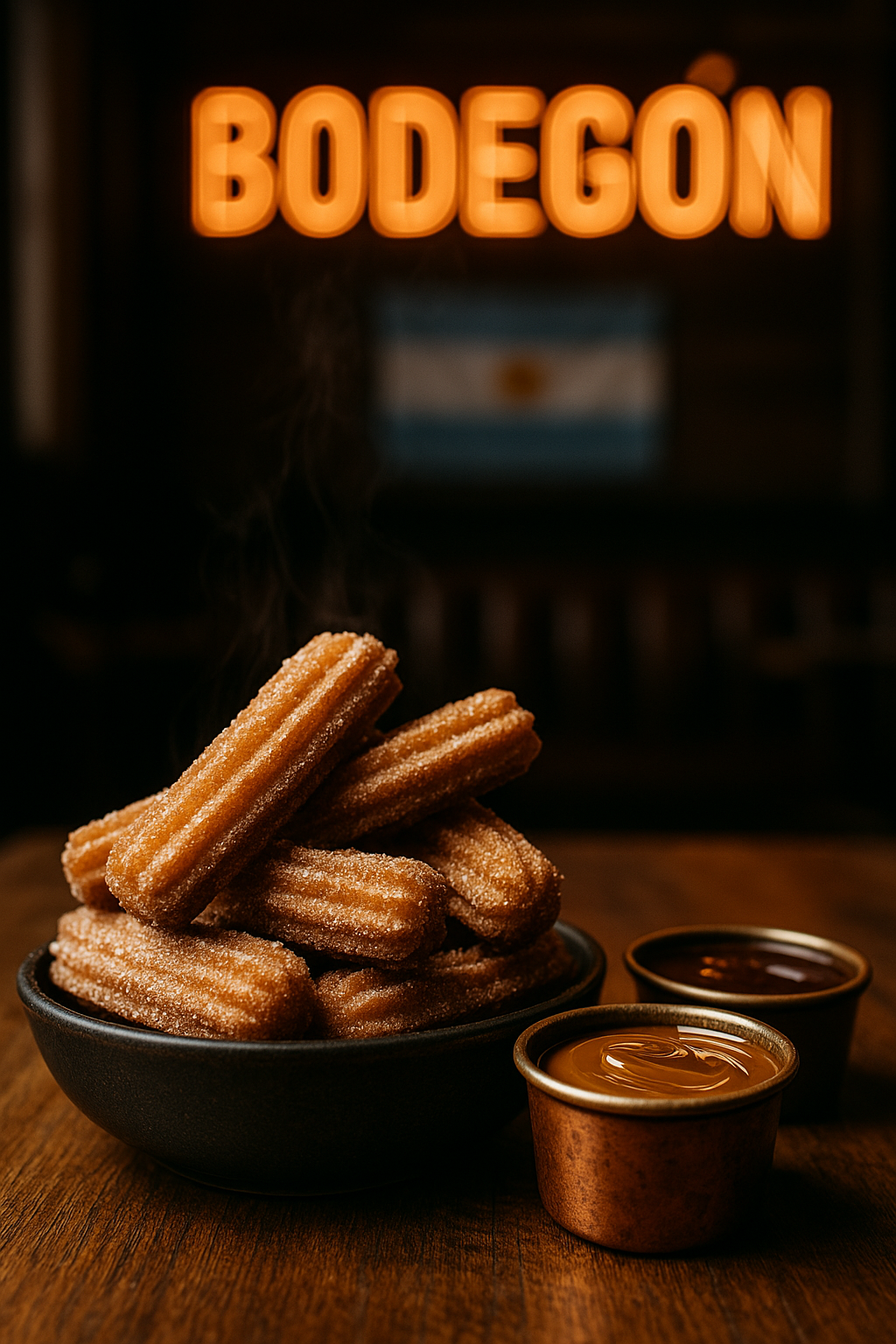 Churros com Doce de Leite e Chocolate